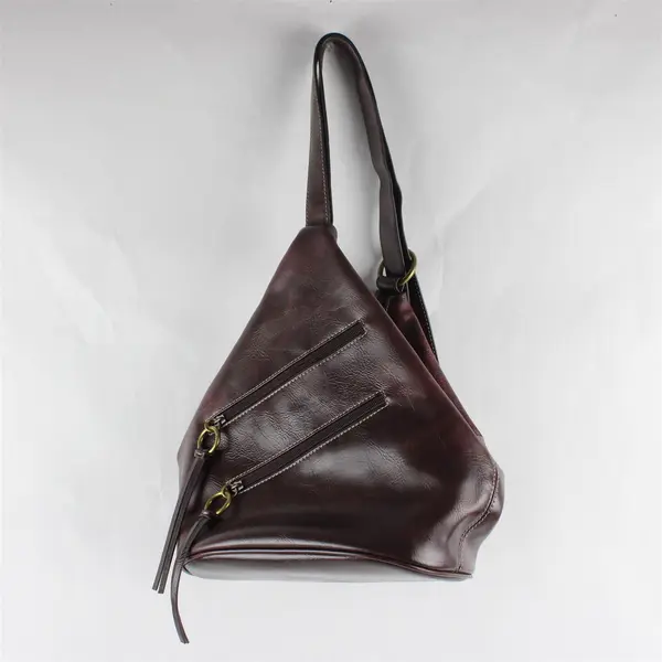 Vintage Nine & Co Brown Faux Leather Convertible By Nine West Women's Sling Bag