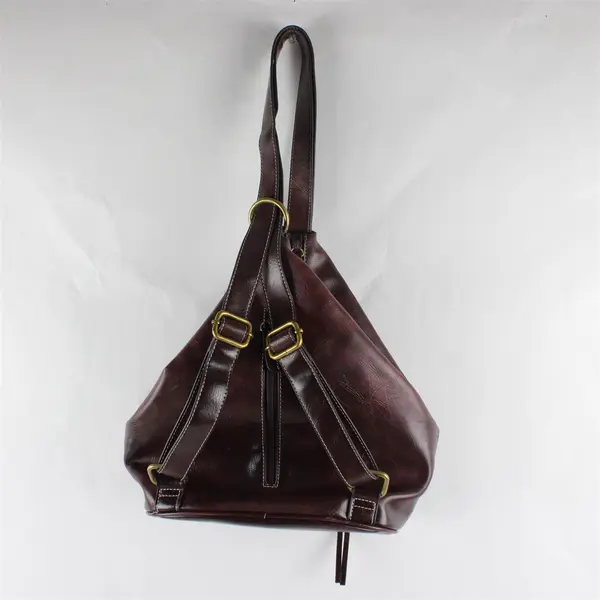 Vintage Nine & Co Brown Faux Leather Convertible By Nine West Women's Sling Bag