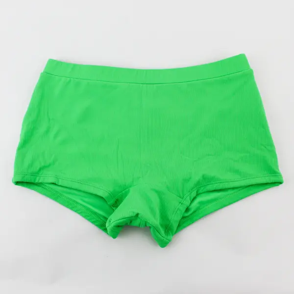 Wild Fable Bright Green Ribbed Swim Bikini Shorts Women's XS 0-2