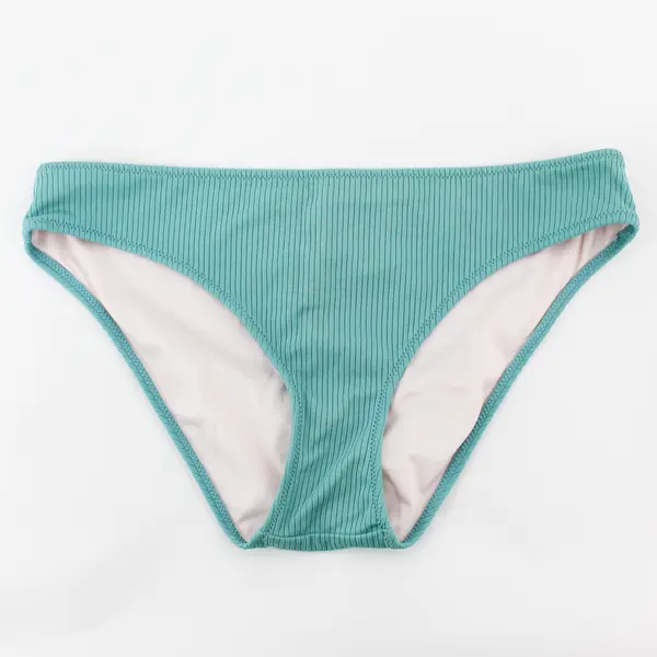 Shade & Shore Turquoise Blue Ribbed Bikini Bottoms Women's Medium