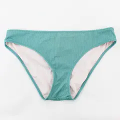 Shade & Shore Turquoise Blue Ribbed Bikini Bottoms Women's Medium