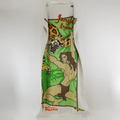 Vintage 90s Disney Tarzan Jungle Legend Beach Towel 28" x 52" Flawed