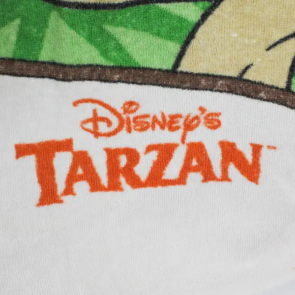 Vintage 90s Disney Tarzan Jungle Legend Beach Towel 28" x 52" Flawed