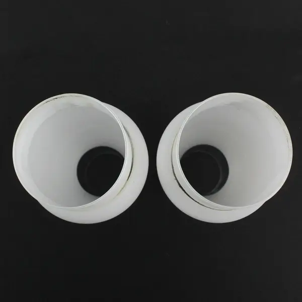 Lot of 2 Frosted glass Oil Lamp Chimneys 9 Inch