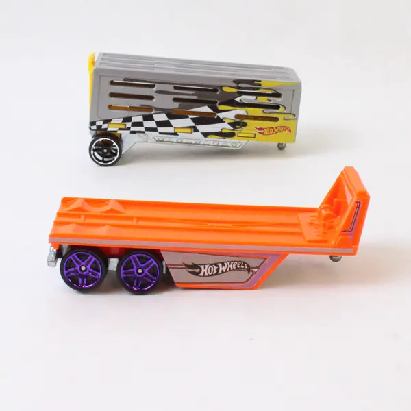 Lot of 2 Hot Wheels Loose Trailers/Transporters - Mr. Big & Track Truck Trailer