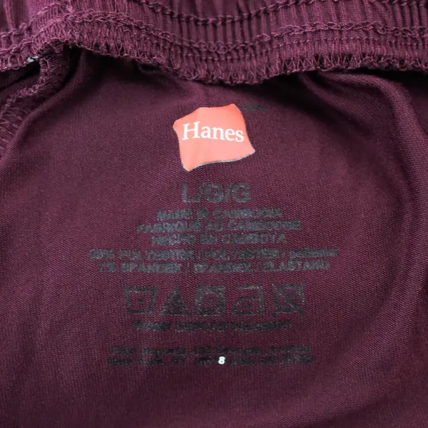 Hanes Burgundy Pajama Pants Men's Size Large