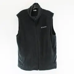 Columbia Black Fleece Zip-Up Vest Men's Large
