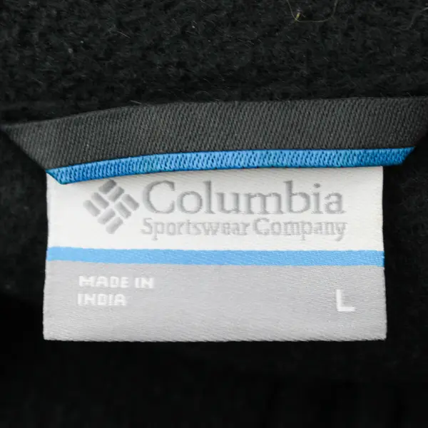 Columbia Black Fleece Zip-Up Vest Men's Large
