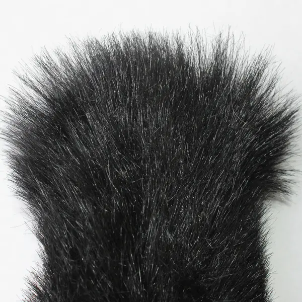 Vintage Black Faux Fur Collar Snap-On/Detachable Coat Collar - 32"Lx3"W