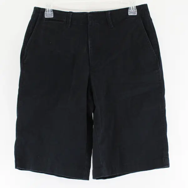 Lands' End Dark Navy Flat-Front Shorts Women's Size 8