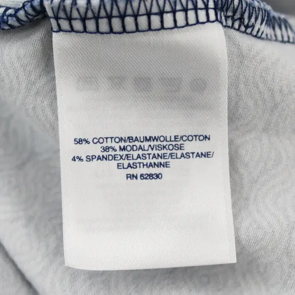 Blue and White Patterned Sleeveless Midi Dress Women's Small 6-8