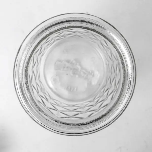 Vintage 1984 Planters Mr. Peanut Diamond Clear Glass Canister Jar w/ Lid