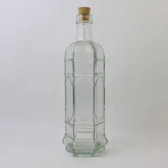 Bormioli Rocco Country Home Fiori Glass Bottle w/ Cork Stopper
