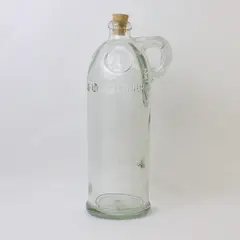 Vintage Gin Xoriguer-Mahon Glass Bottle w/Cork-Menorca, Spain-16oz-Vtg-90s-Retro