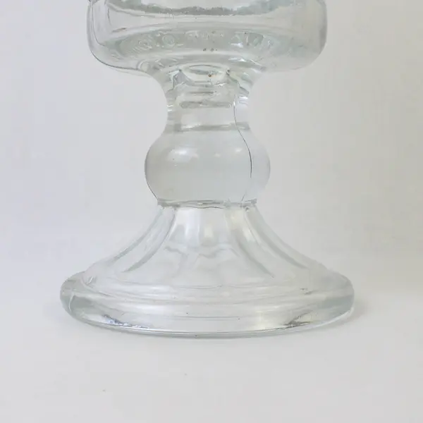 Vintage Home Interiors Hurricane Glass Vase 11" Clear Made in USA