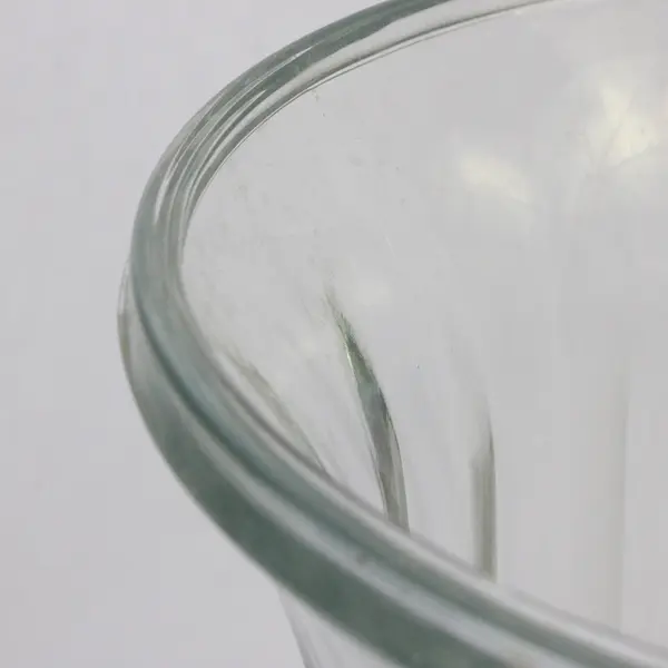 Vintage Home Interiors Hurricane Glass Vase 11" Clear Made in USA