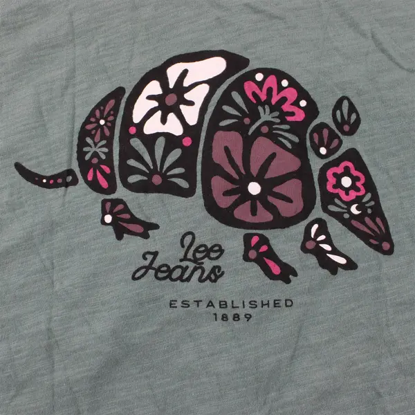 Lee Jeans Armadillo Green Graphic T-Shirt Women's Large
