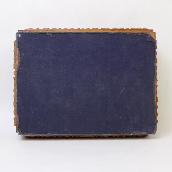 Vintage Hand-Carved Sandalwood Box 1930s-1950s Small Trinket Box