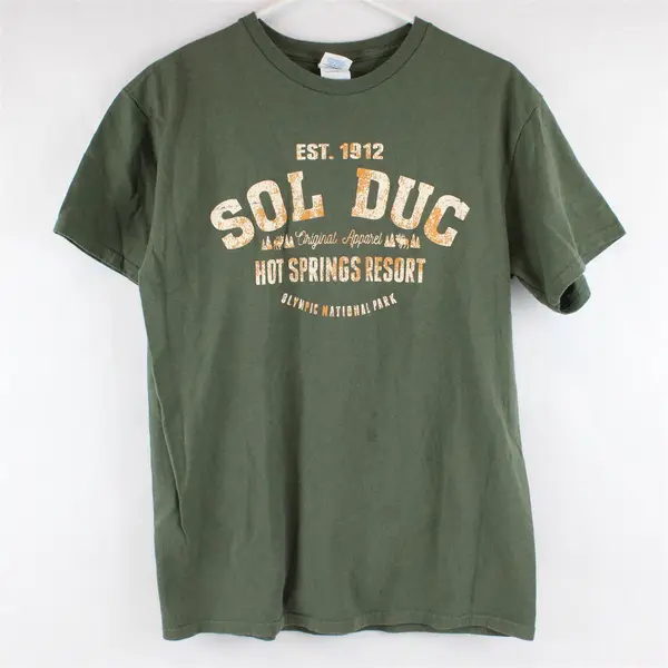 Delta Pro Weight Sol Duc Hot Springs Resort Green T-Shirt Adult Medium