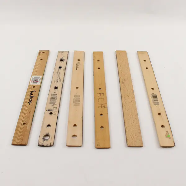 Lot Of 6 Assorted Solid Wooden Rulers 12 Inch/1 Foot