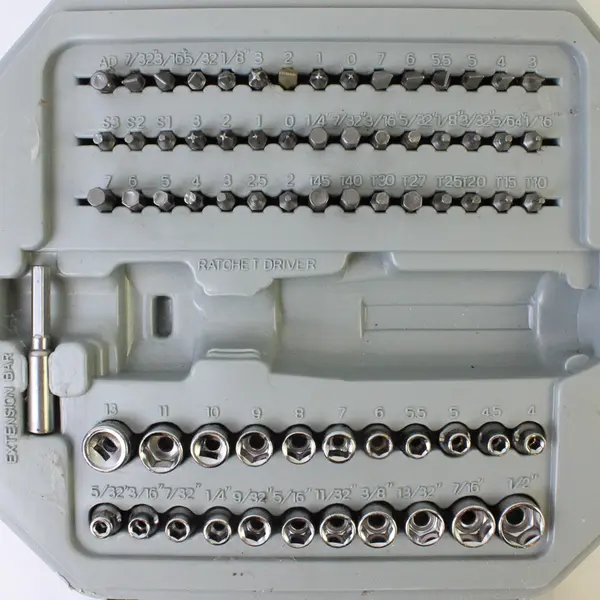 69-Pc Ratcheting Screwdriver Bit Set - Phillips Torx Hex Slotted, Case
