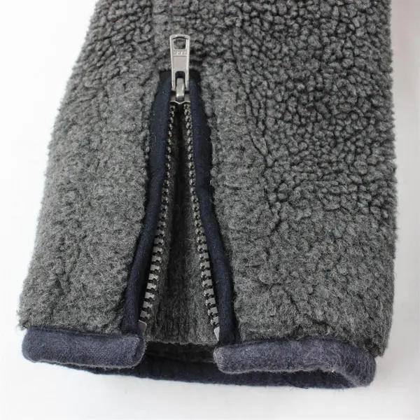 Maurices Dark Gray Sherpa Stand Collar Zip-Up Jacket Women's Medium