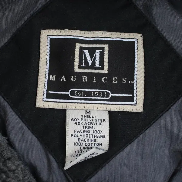Maurices Dark Gray Sherpa Stand Collar Zip-Up Jacket Women's Medium