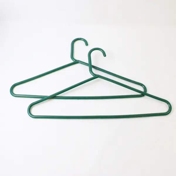 Lot of 10 Dark Green Plastic Clothes Hangers