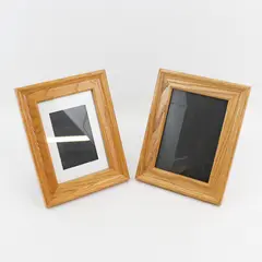 Set of Two  7 x 9 Inch Wood Photo Frames for 5 x 7 inch Photos