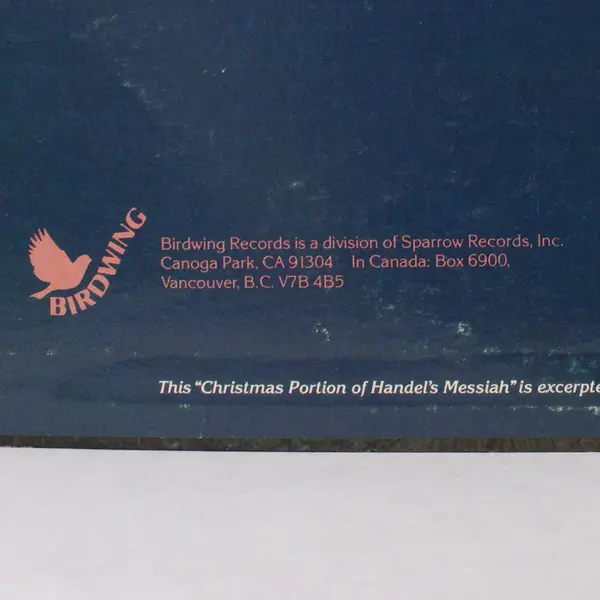Handel's Messiah Christmas Portion LP London Philharmonic Choir Orchestra