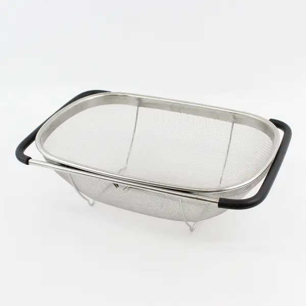 Over Sink Stainless Steel Mesh Adjustable Colander Strainer