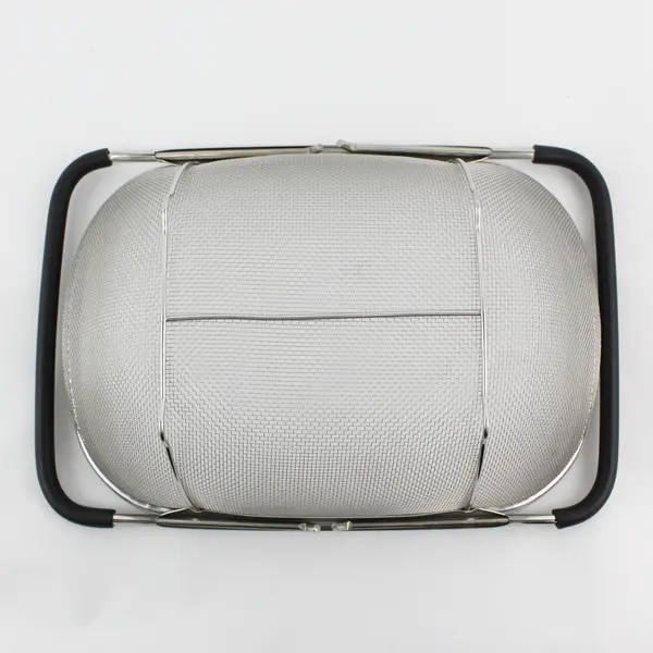 Over Sink Stainless Steel Mesh Adjustable Colander Strainer