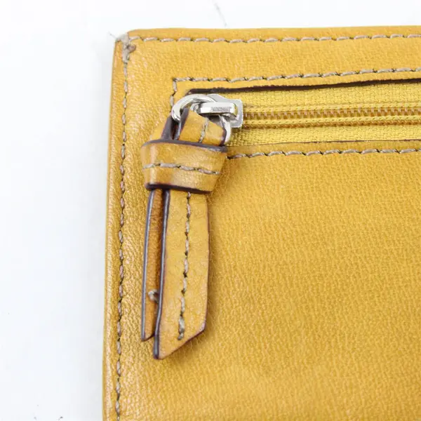 Tignanello Yellow Leather Slim Card Holder Wallet