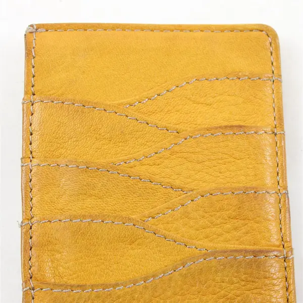 Tignanello Yellow Leather Slim Card Holder Wallet
