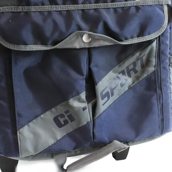 Ci-Sport Blue/Gray Rolling Collapsible Cooler Bag Backsaver Straps Sports/Travel