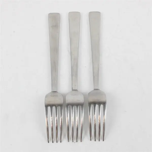 Lot of Three Hampton Silversmiths 18/10 Dinner Forks. Pattern Unknown.
