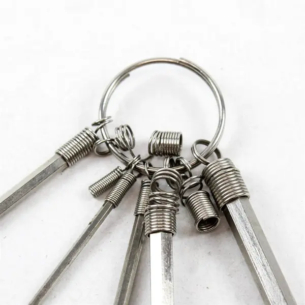 Lot of 5 Allen Wrenches Hex Keys L-Shaped Steel Tool Set - Used