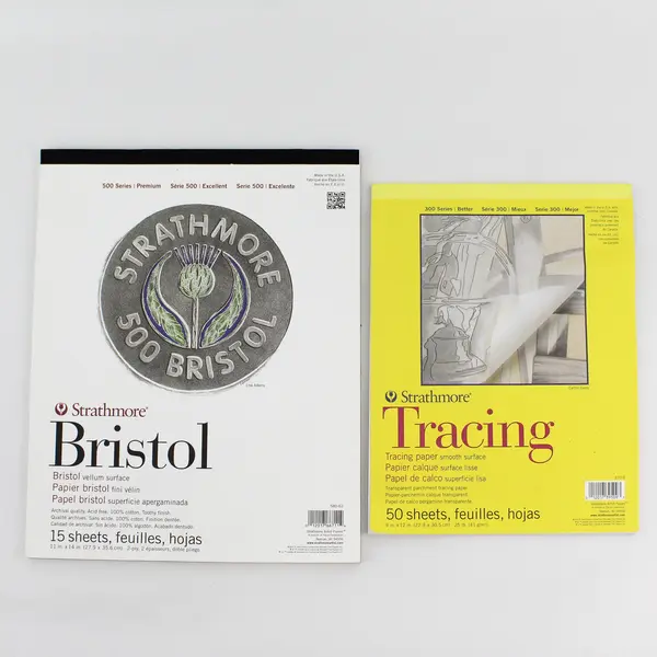 Artists Strathmore Tracing Tablet and Strathmore 500 Bristol Tablet