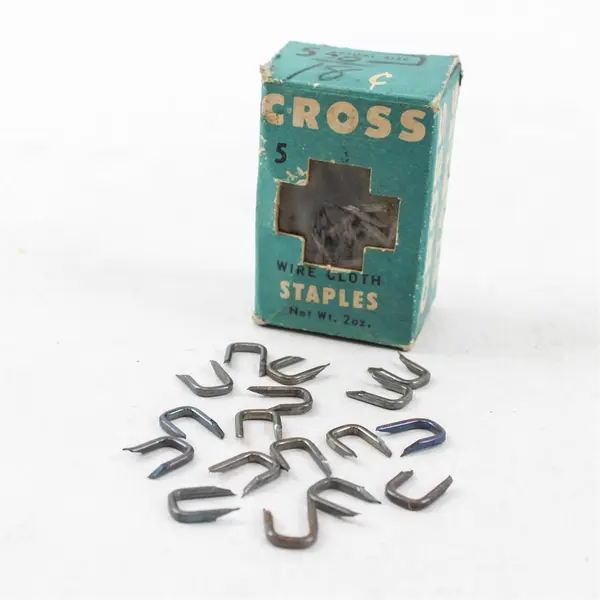 Vintage WW Cross Blue Box #5 Wire Cloth Staples - Open Box Unused