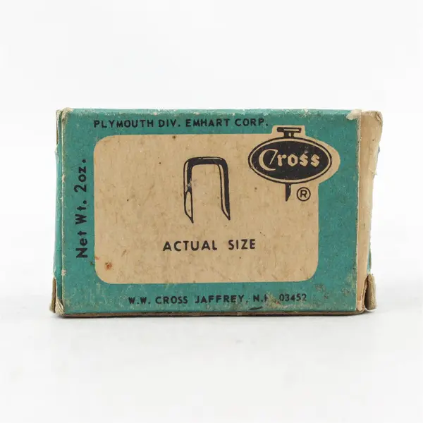 Vintage WW Cross Blue Box #5 Wire Cloth Staples - Open Box Unused