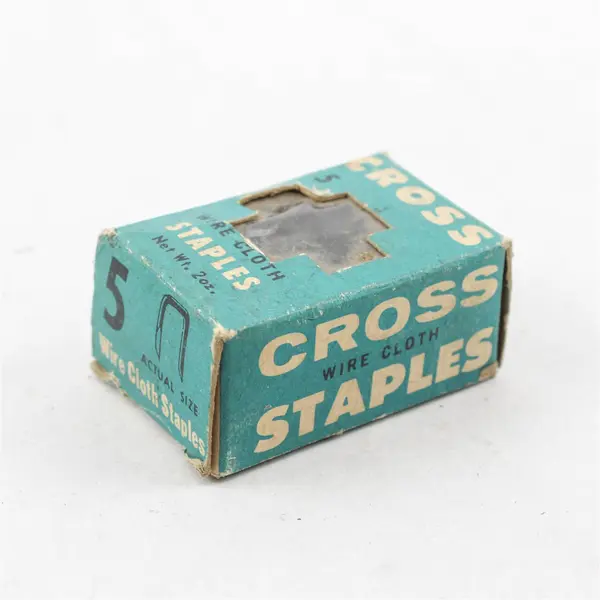 Vintage WW Cross Blue Box #5 Wire Cloth Staples - Open Box Unused