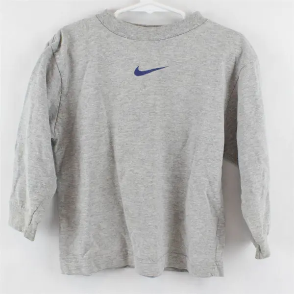 Nike Gray Long-Sleeved T-Shirt Boys' Small 4