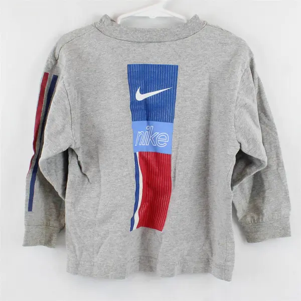 Nike Gray Long-Sleeved T-Shirt Boys' Small 4