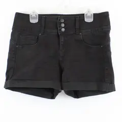 Wax Jean Solid Black Shorts Women's Medium