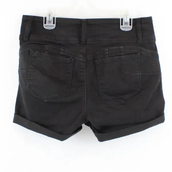 Wax Jean Solid Black Shorts Women's Medium