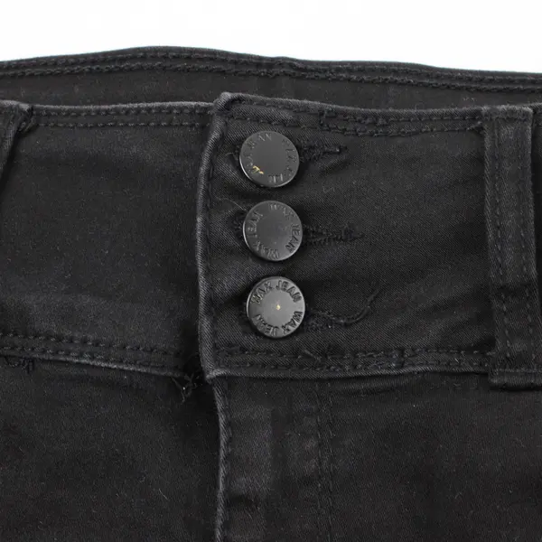Wax Jean Solid Black Shorts Women's Medium