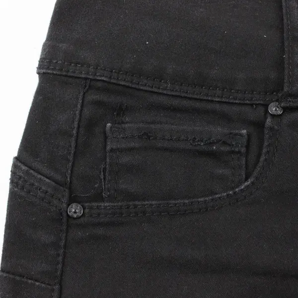 Wax Jean Solid Black Shorts Women's Medium