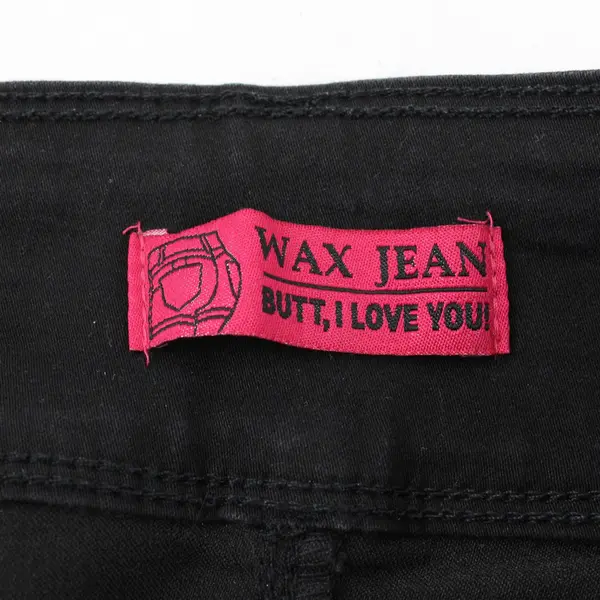 Wax Jean Solid Black Shorts Women's Medium