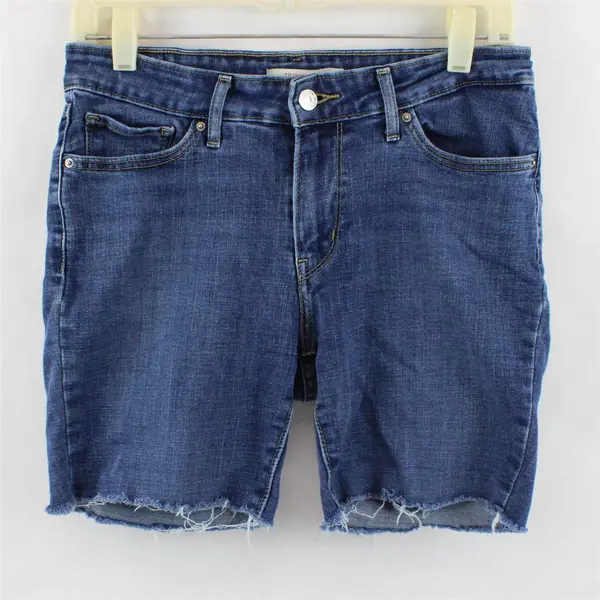 Levi's Medium Wash Denim 711 Skinny Cutoff Shorts Women's Size 29