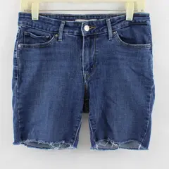 Levi's Medium Wash Denim 711 Skinny Cutoff Shorts Women's Size 29